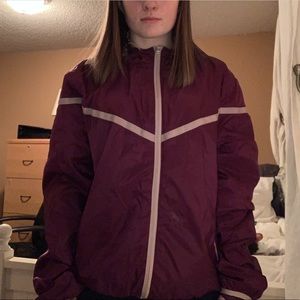 purple windbreaker